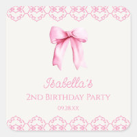 Pink Coquette Bow Birthday Party