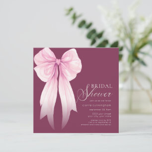 Pink Coquette Bow Bridal Shower Invitation