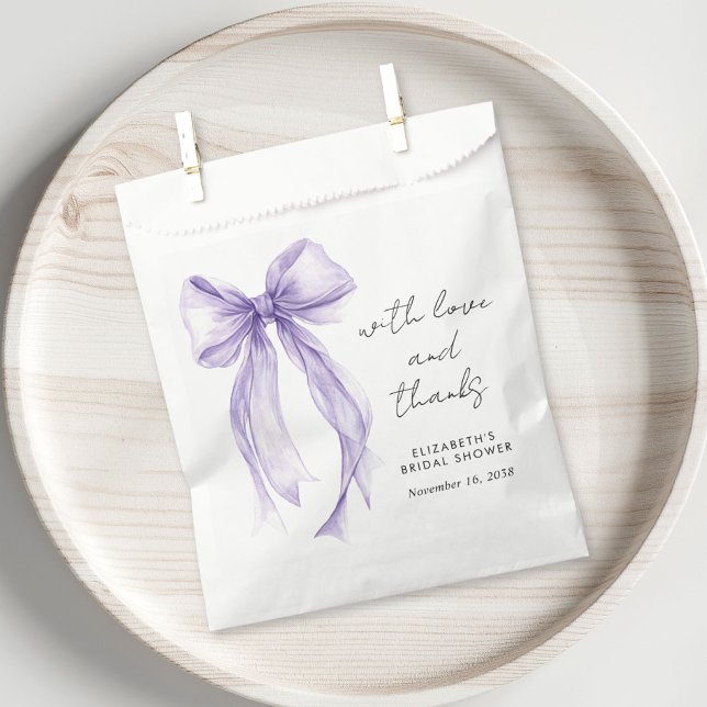 Pink Coquette Bow Bridal Shower Thank You Favour Bags (Pink Coquette Bow Bridal Shower Thank You Favor Bag)