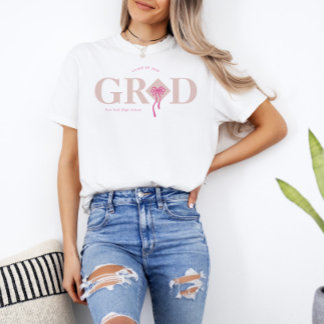 Pink Coquette Bow Class of 2026 Graduation T-Shirt