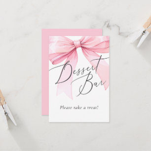 Pink Coquette Bow Dessert Bar Bridal Shower