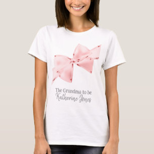 Pink Coquette Bow Grandma To Be T-Shirt