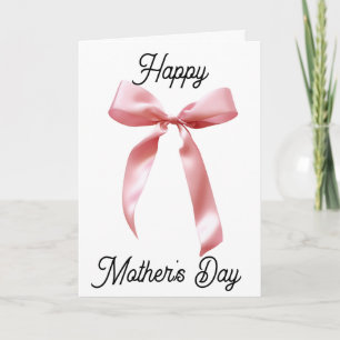 Pink Coquette Bow Happy Mother's Day Card