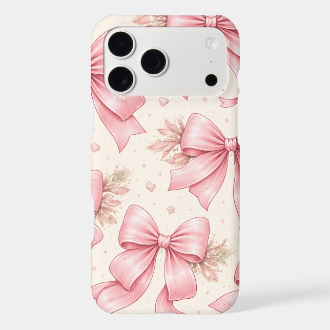 Pink Coquette Bow iPhone 17 Pro Max Case  (Back)