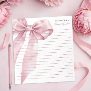 Pink Coquette Bow Notepad