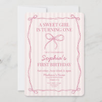 Pink Coquette Bow Pastel Birthday Party