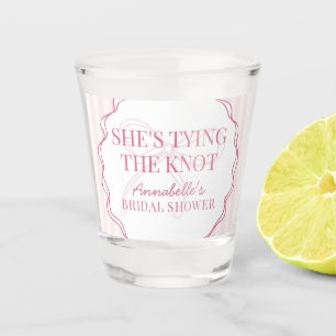 Pink Coquette Bow Pastel Bridal Shower Favour Shot Glass