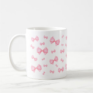 Pink Coquette Bow Pattern Coffee Mug