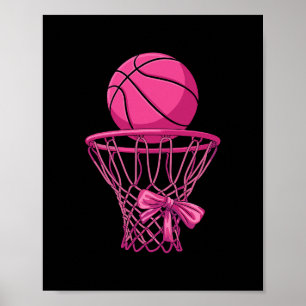 Pink Coquette Bow Sketll Pink Sketll Mom Mama Girl Poster