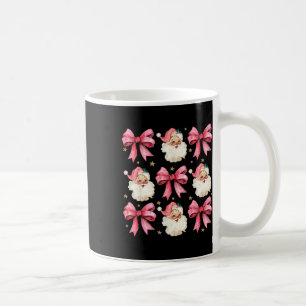 Pink Coquette Bows Cute Santa Claus Christmas Girl Coffee Mug