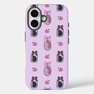 Pink Coquette Cat iPhone 16 case