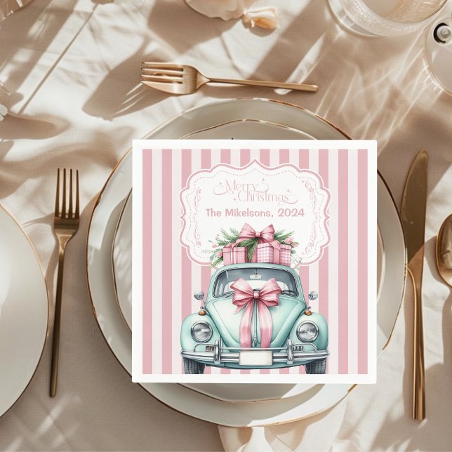 Pink Coquette Christmas Napkin (Creator Uploaded)