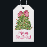 Pink Coquette Christmas Tree, Custom Gift Tags<br><div class="desc">Add your message to the front and back of these cute gift tags!</div>