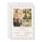 Pink Coquette Floral Graduation Invitation