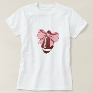 Pink Coquette Football Shirt, Football Mum Shirt, T-Shirt