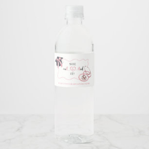 Pink Coquette Graduation Nurse Water Bottle Label