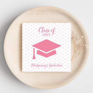 Pink Coquette Graduation Personalised Napkin