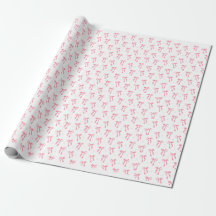 Pink Coquette Ribbon Wrapping Paper
