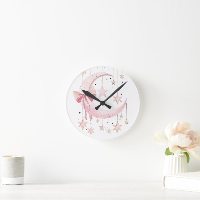 Pink Coquette  Round Clock (Home)