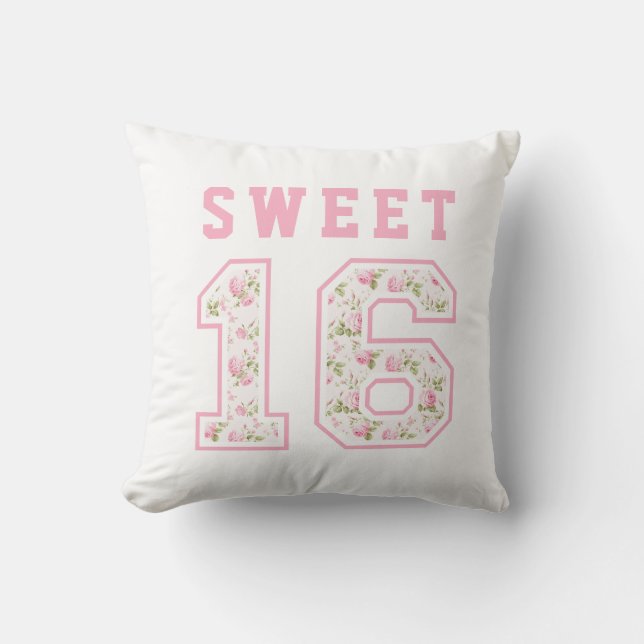 Pink Coquette Sweet 16 University Cushion (Front)