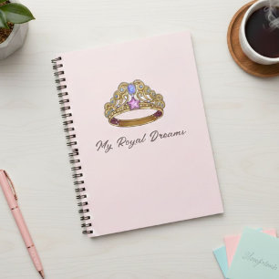 Pink Coquette Tiara & Bow Spiral Notebook