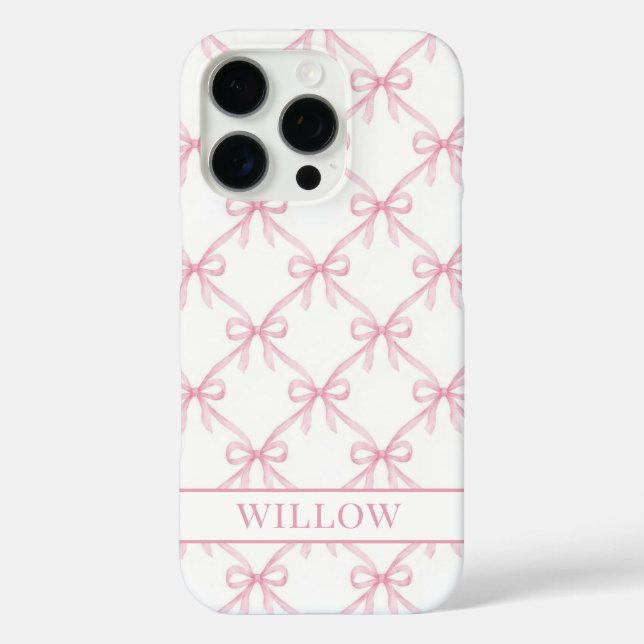 Pink Coquette Watercolor Bows Case-Mate iPhone Case (Back)