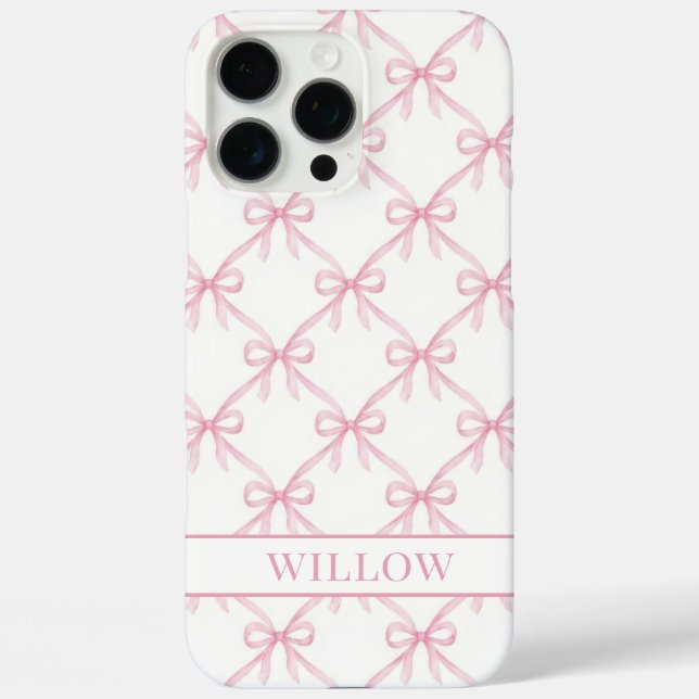 Pink Coquette Watercolor Bows Case-Mate iPhone Case (Back)