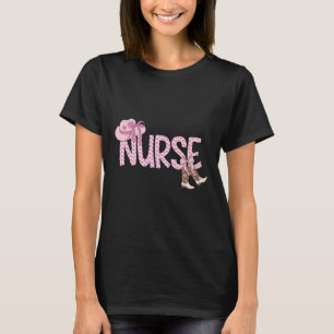 Pink Coquette Western Cowgirl Nurse Nursing T-Shirt