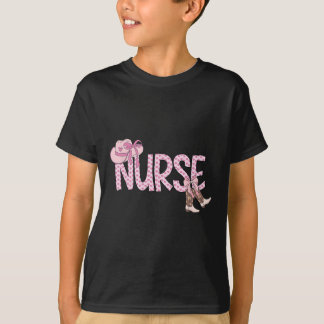 Pink Coquette Western Cowgirl Nurse Nursing T-Shirt