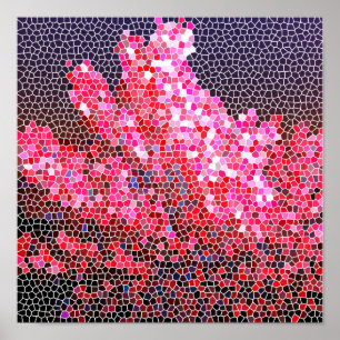 Pink coral artwork poster