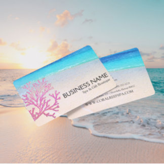 Pink Coral Beach Spa Resort Boutique B&B Business Card