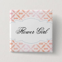 Pink & Coral Damask Flower Girl