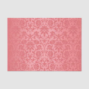 Pink Coral Floral Damask Tissue Paper
