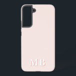 Pink & Coral | Minimal Modern Initial Monogram Samsung Galaxy Case<br><div class="desc">This stylish phone case design features a simple modern design in coral & blush pink. Make one of a kind phone case with custom initials and name. It will be a cool, unique gift for someone special or yourself. If you want to change the fonts or position, click the "Customise...</div>