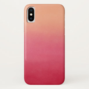 Pink Coral Peach Ombre Abstract Trendy 2019 Colors iPhone X Case