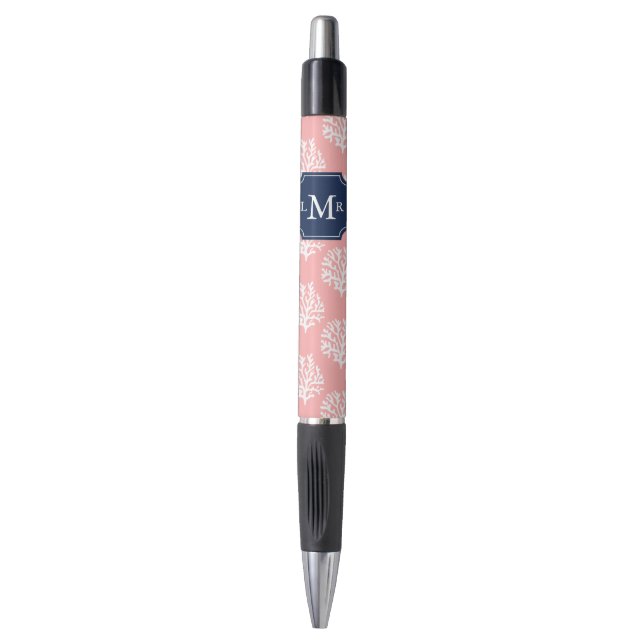 Pink Coral Reef Pattern Monogram (Front Vertical)