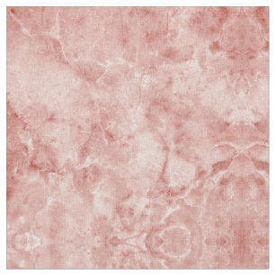 Pink Coral White Marble Fabric