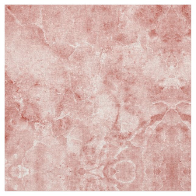 Pink Coral White Marble Fabric (Close Up)