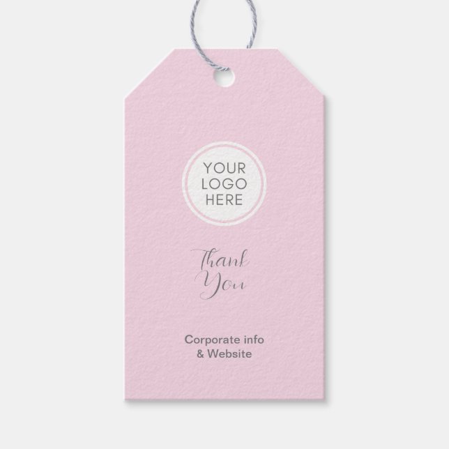 Pink Corporate Gift Tag (Front)