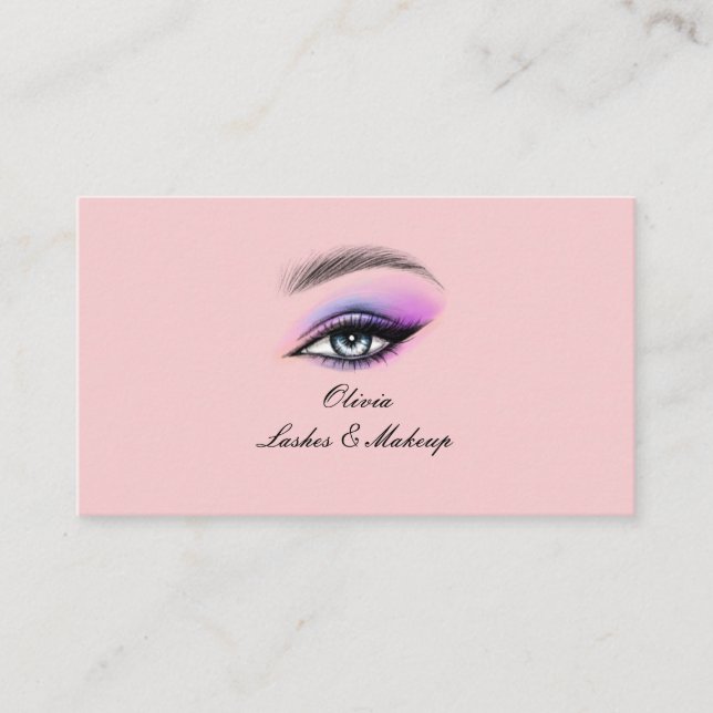 PINK COSMETOLOGIST BUSINESS CARD (Front)