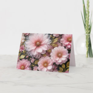 Pink Cosmos Birthday Card