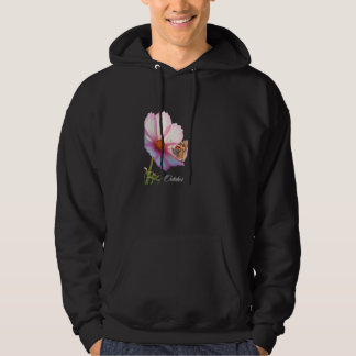 Pink Cosmos Flower, Butterfly, Flowe lover, Butter Hoodie