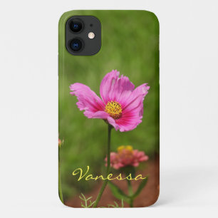Pink Cosmos Flower *Personalise* iPhone 11 Case