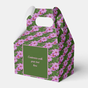 Pink Cosmos Flower Personalised Favour Box