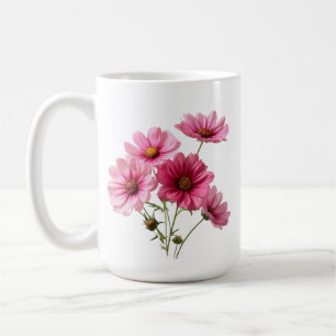 Pink Cosmos Flowers-23456 Coffee Mug