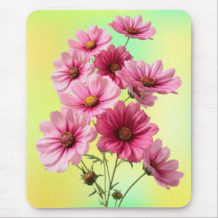 Pink Cosmos Flowers-23456 Mouse Mat