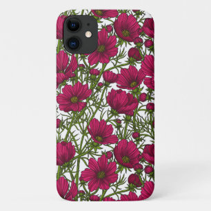 Pink Cosmos flowers iPhone 11 Case