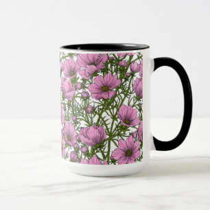 Pink Cosmos flowers Mug