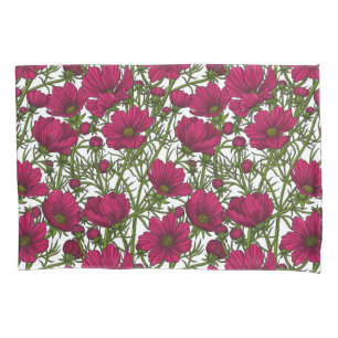 Pink Cosmos flowers Pillowcase