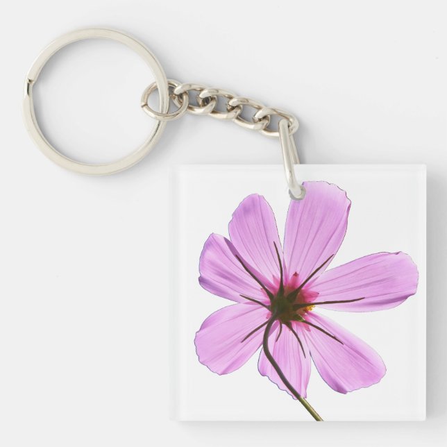 Pink Cosmos Key Ring (Front)